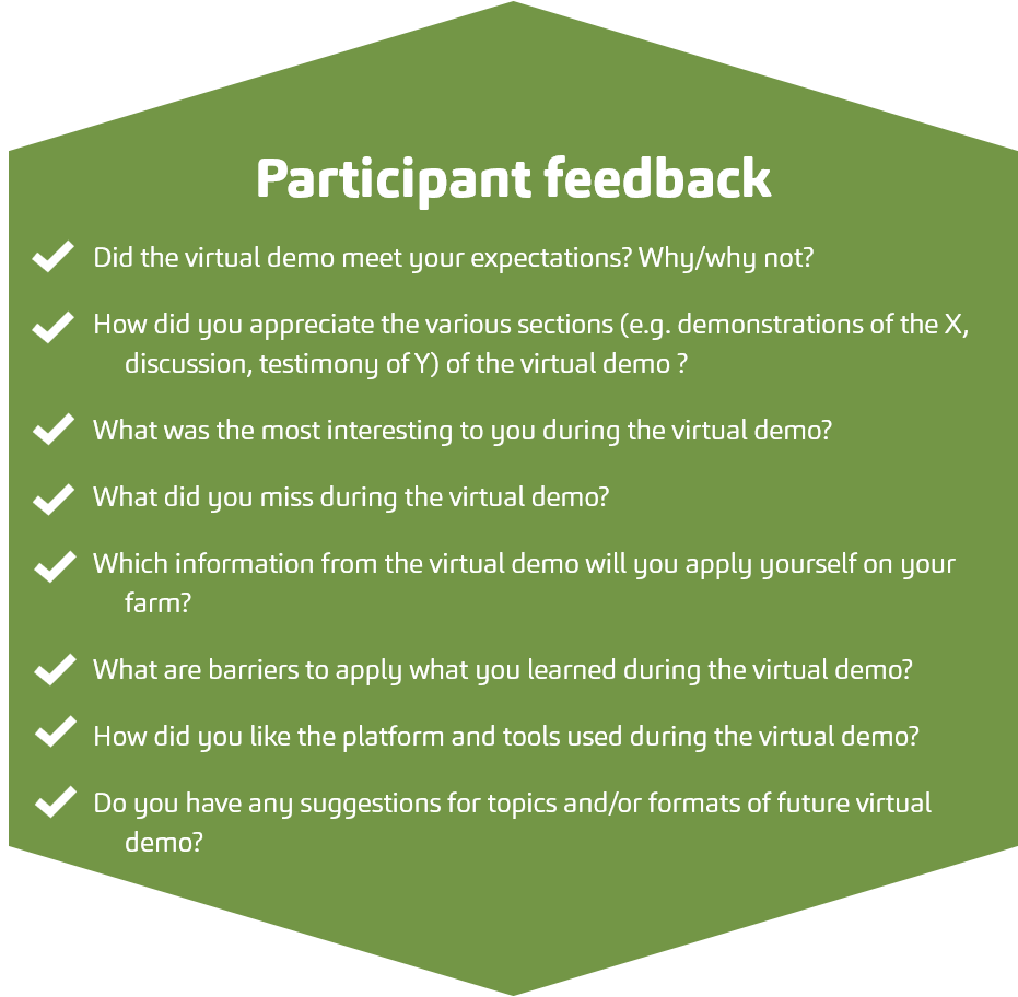 Participant feedback